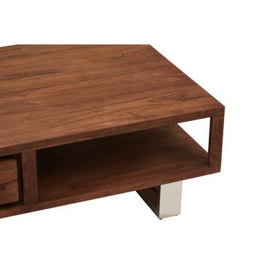 Simla Acacia Wood Coffee Table with Drawer 10 - Online Bedrooms