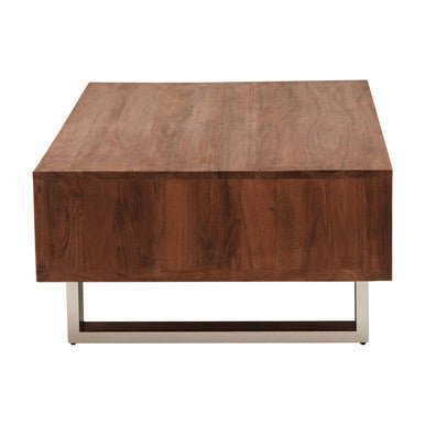 Simla Acacia Wood Coffee Table with Drawer 5 - Online Bedrooms