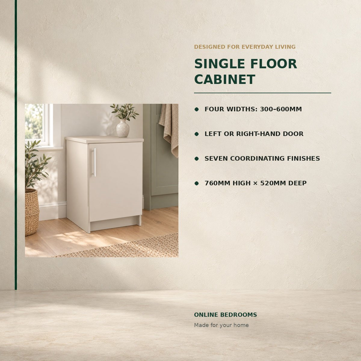 Single Floor Cabinet 2 - Online Bedrooms