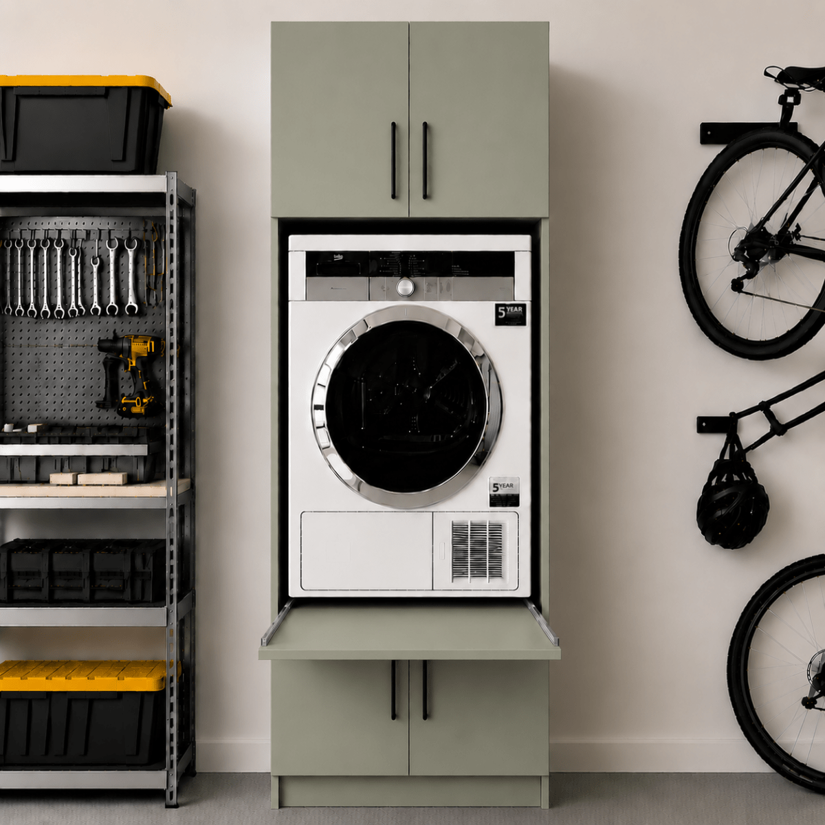 Single Washer & Dryer Appliance Cabinet 12 - Online Bedrooms
