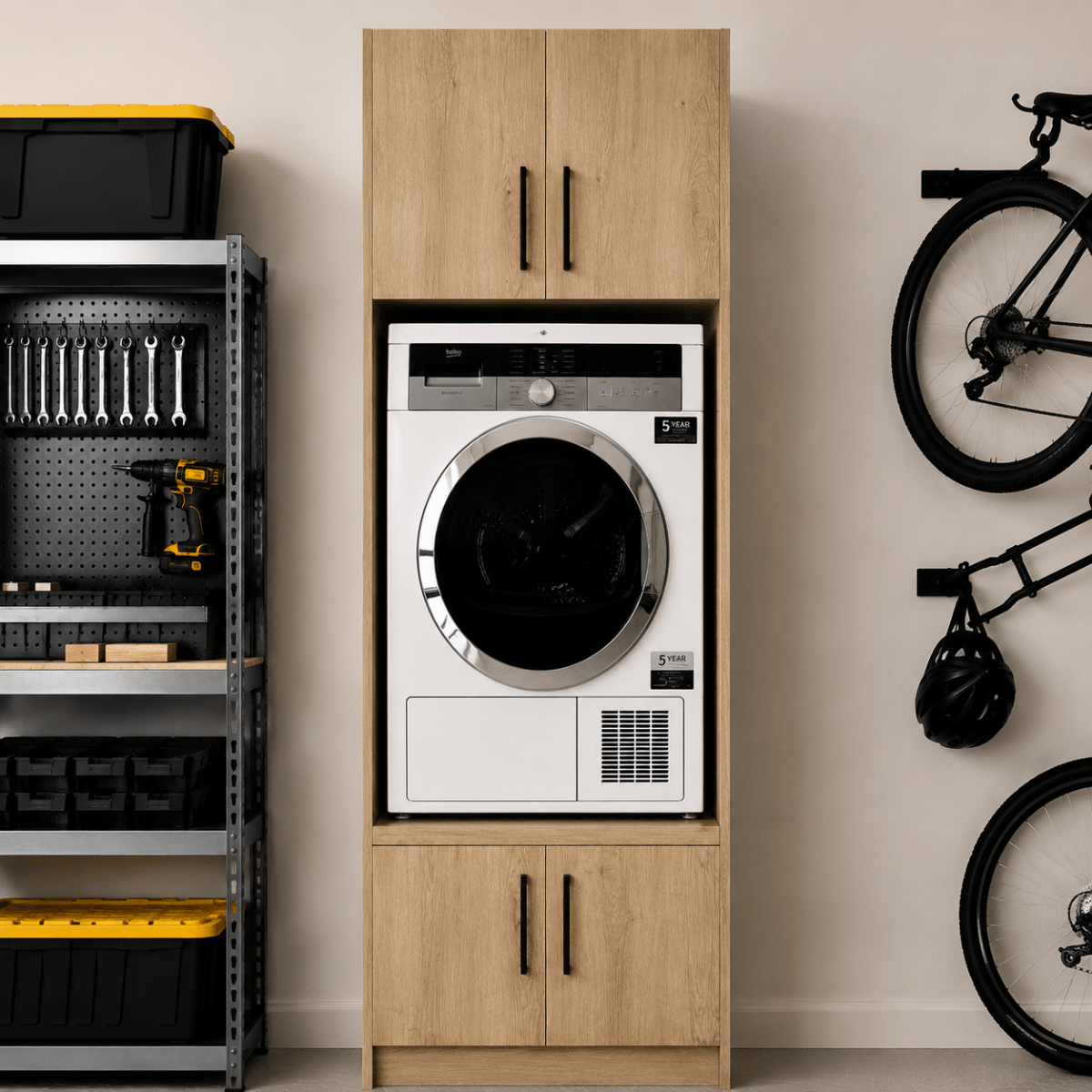 Single Washer & Dryer Appliance Cabinet 13 - Online Bedrooms