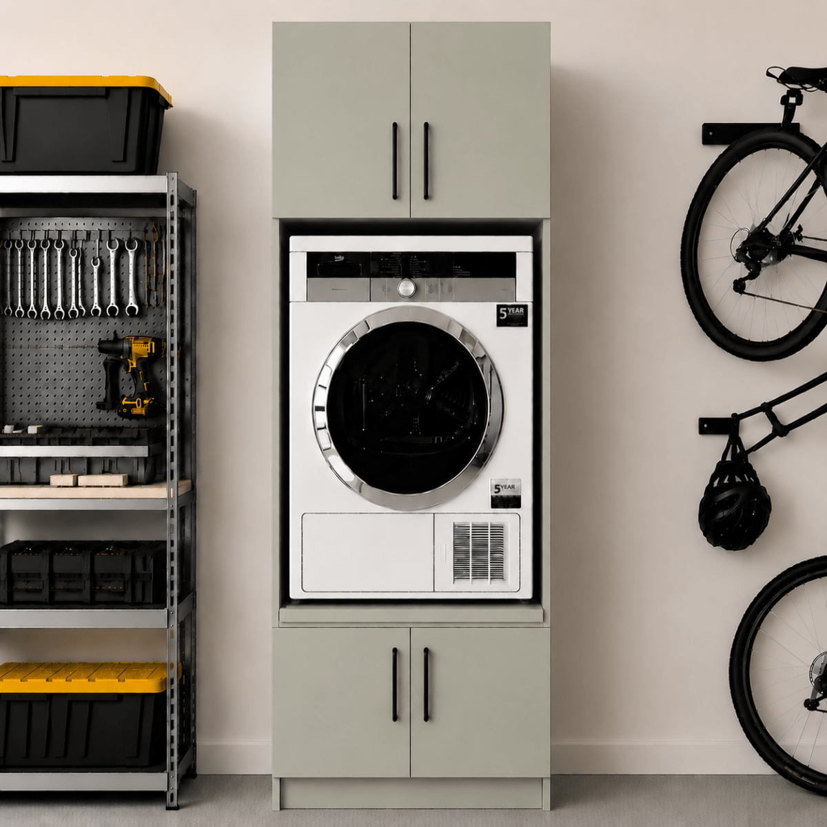 Single Washer & Dryer Appliance Cabinet 11 - Online Bedrooms