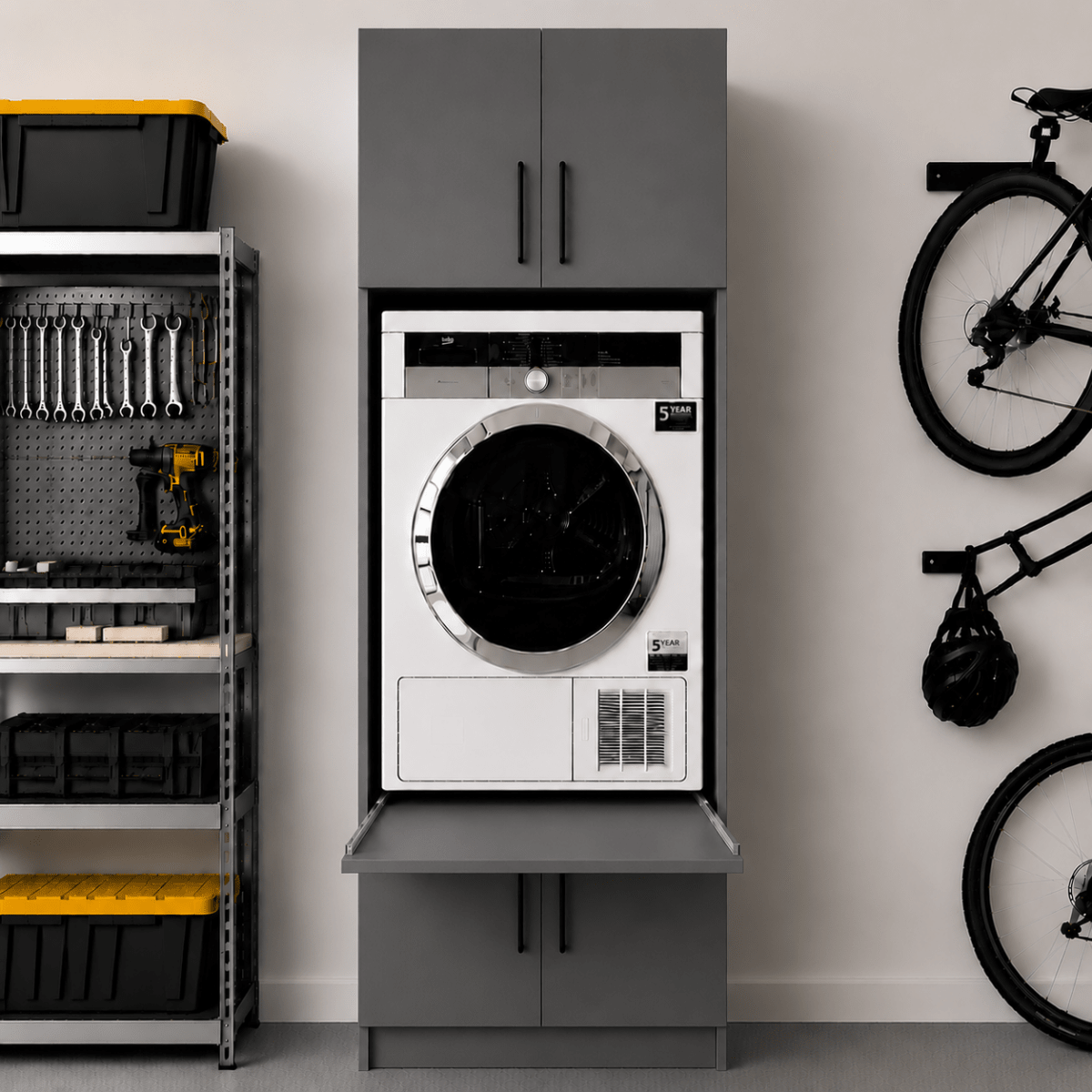Single Washer & Dryer Appliance Cabinet 8 - Online Bedrooms