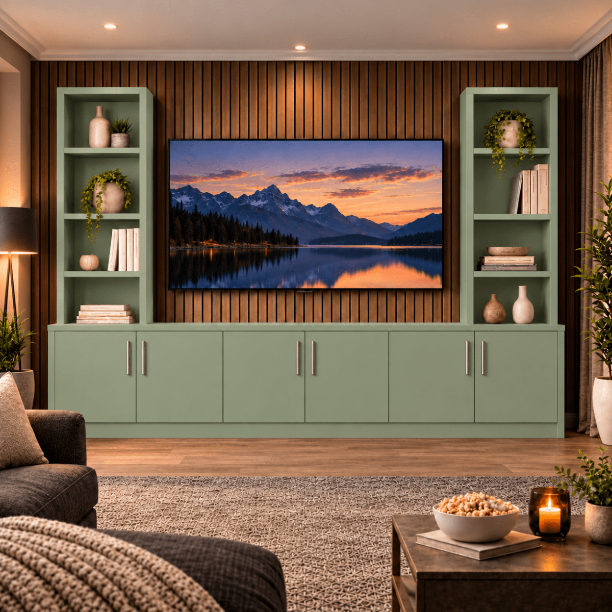 Southwell Tall Smooth Media Wall Double Bookcase Unit 28 - Online Bedrooms