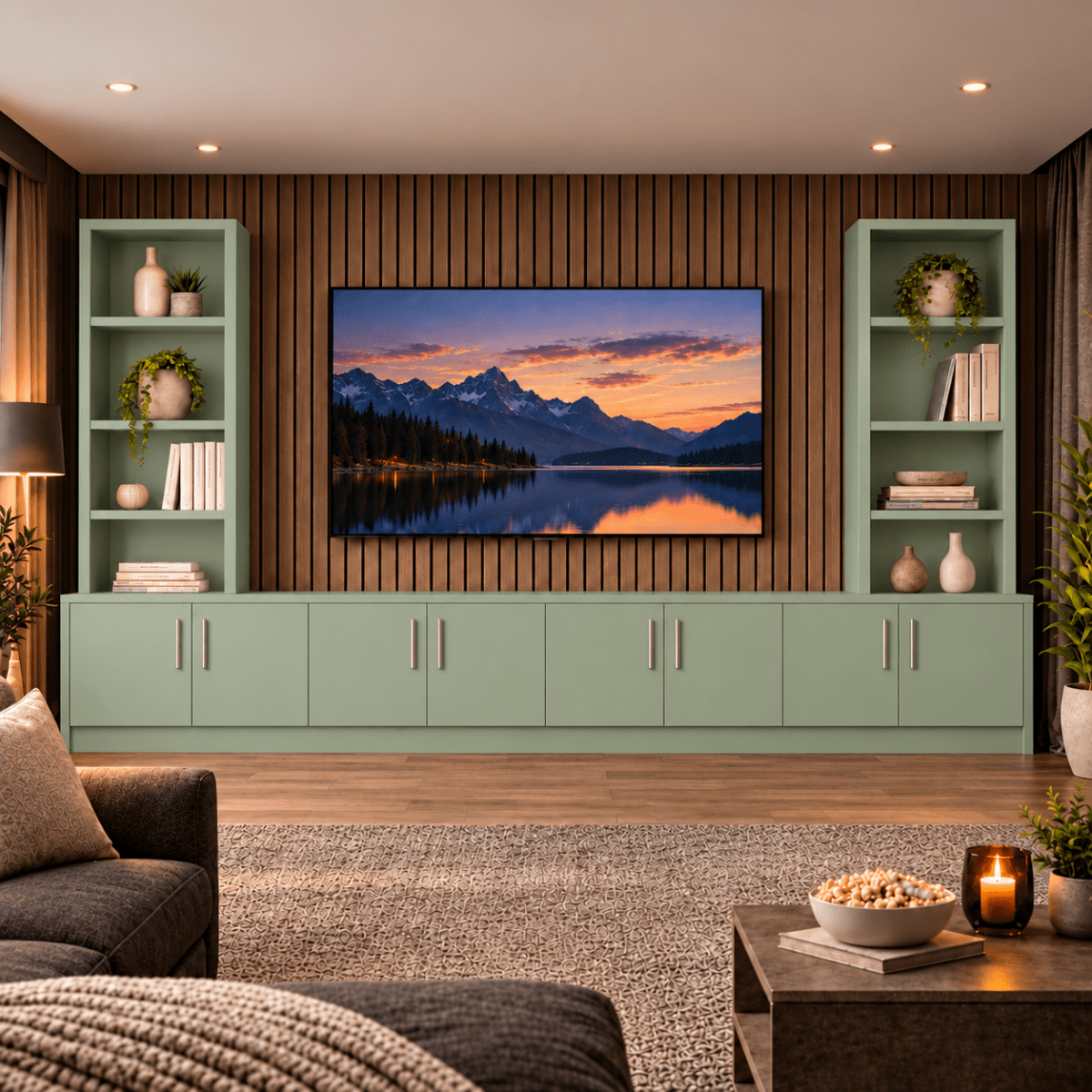 Southwell Tall Smooth Media Wall Double Bookcase Unit 56 - Online Bedrooms