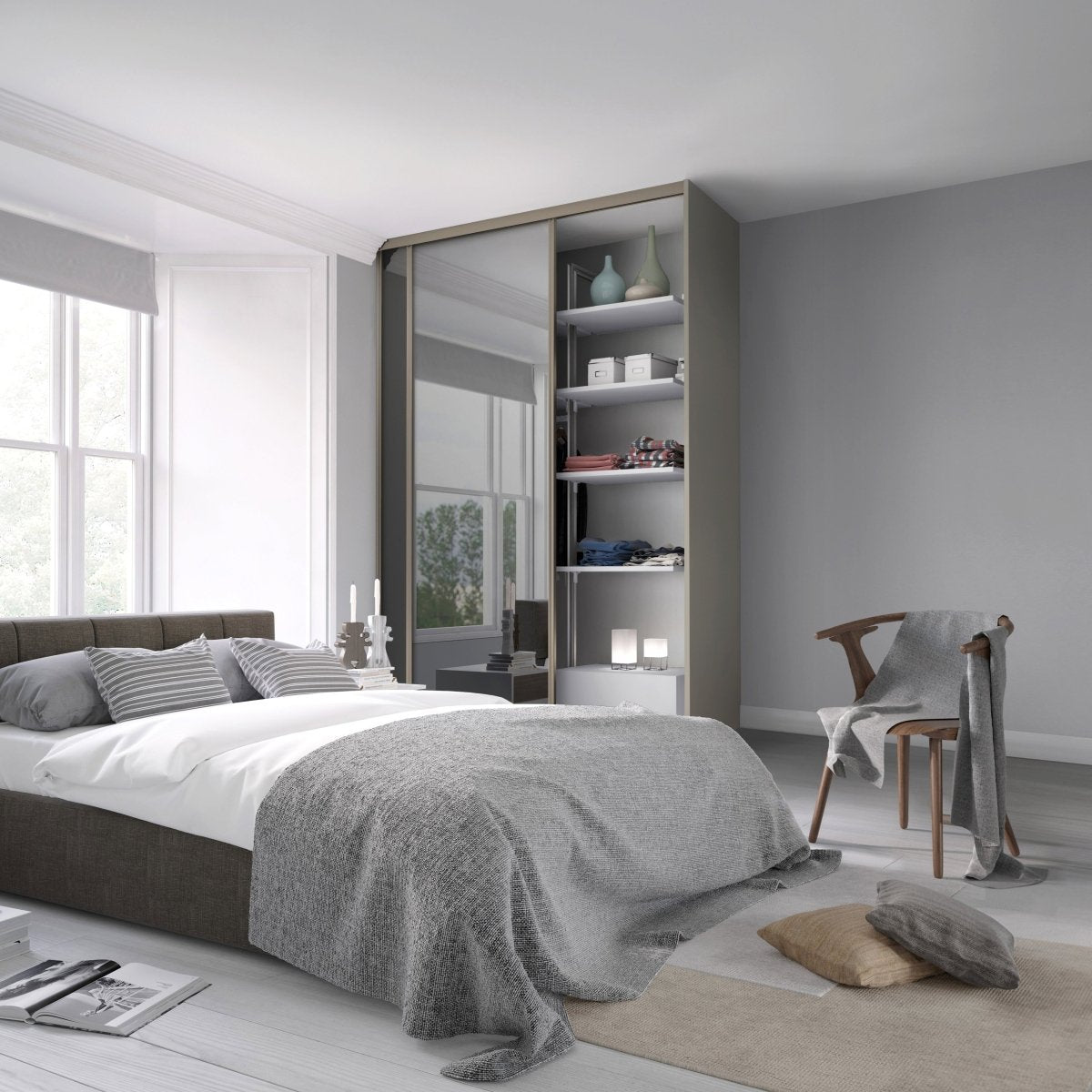 Spacepro Classic Single Panel Sliding Wardrobe Doors 1 - Online Bedrooms