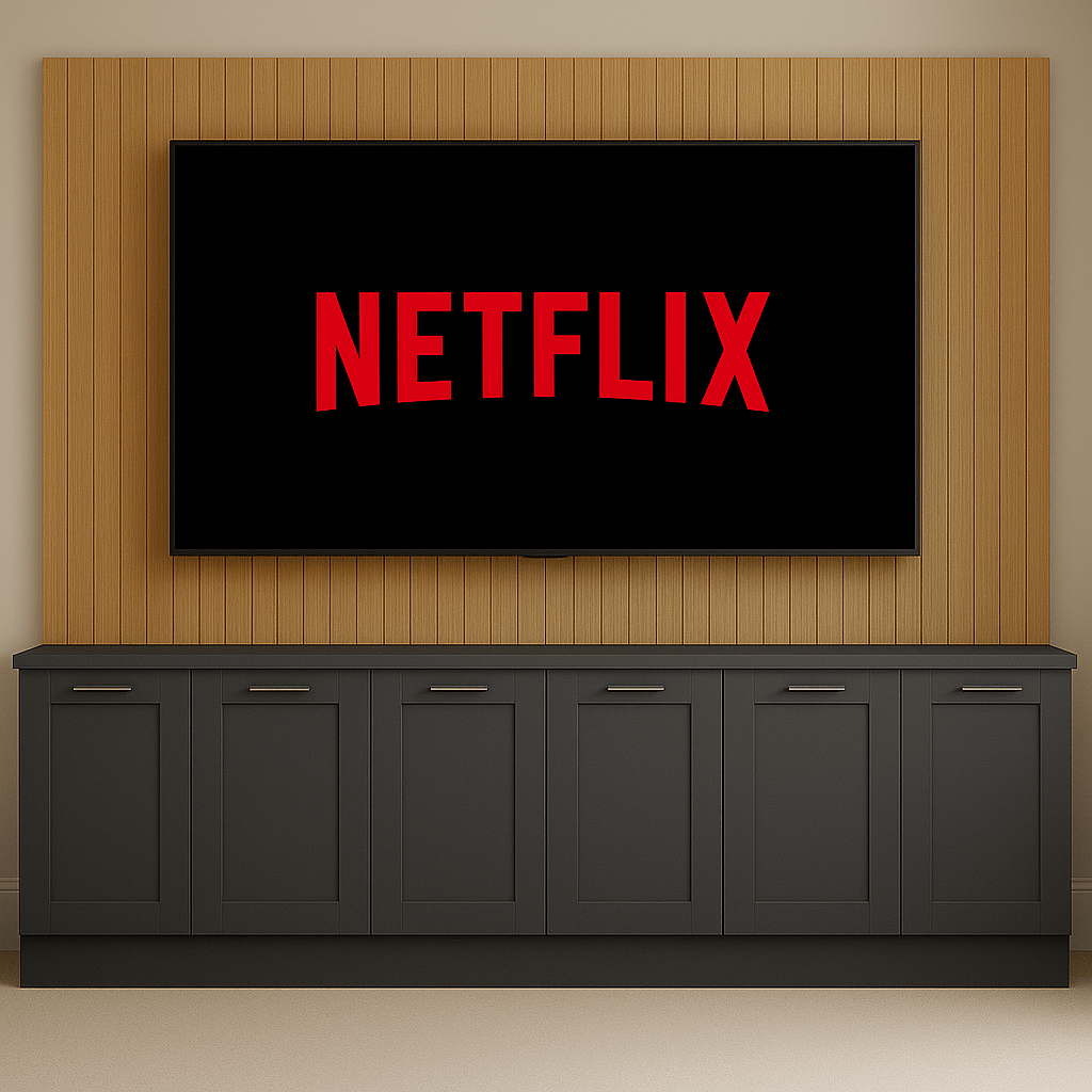 Tall Media Wall Entertainment Base Unit - For Up to 130" TVs 5 - Online Bedrooms