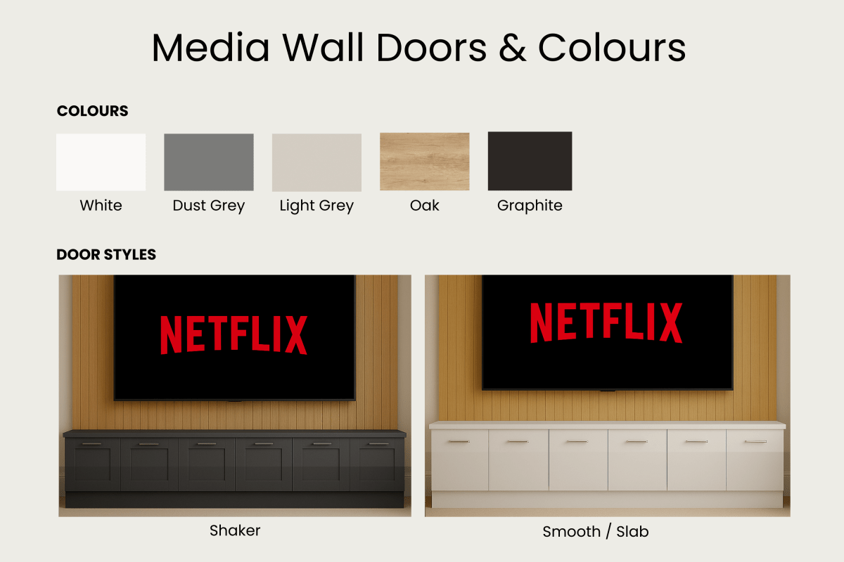 Tall Media Wall Entertainment Base Unit - For Up to 130" TVs 2 - Online Bedrooms