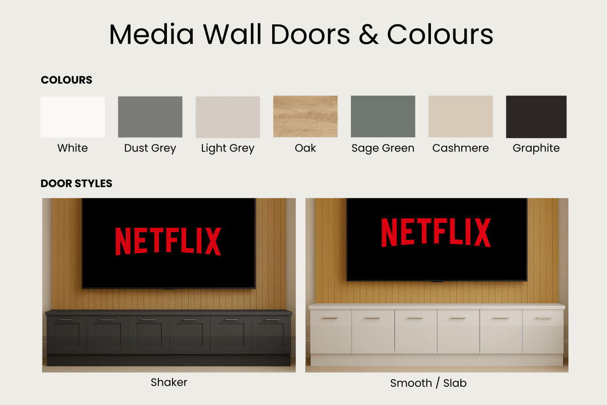 Tall Media Wall Entertainment Base Unit - For Up to 130" TVs 2 - Online Bedrooms