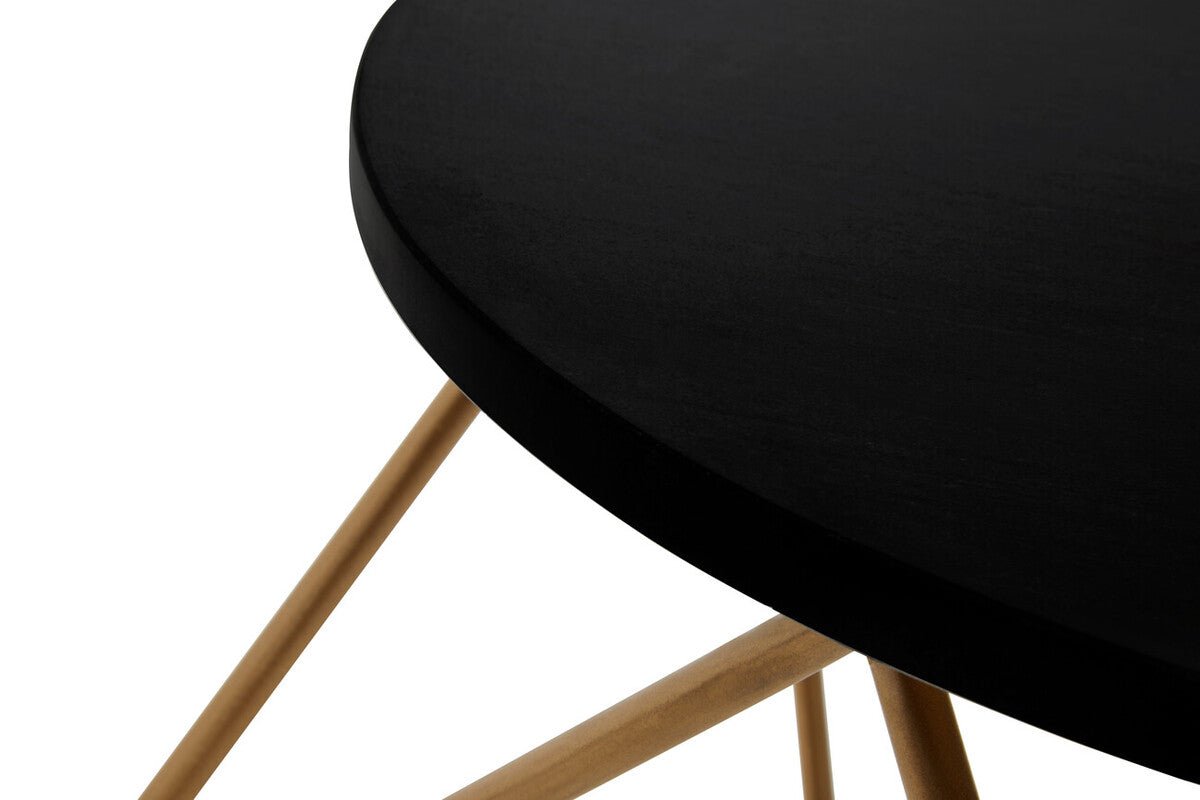 Varana Black Marble Round Coffee Table with Gold Finish Frame 10 - Online Bedrooms