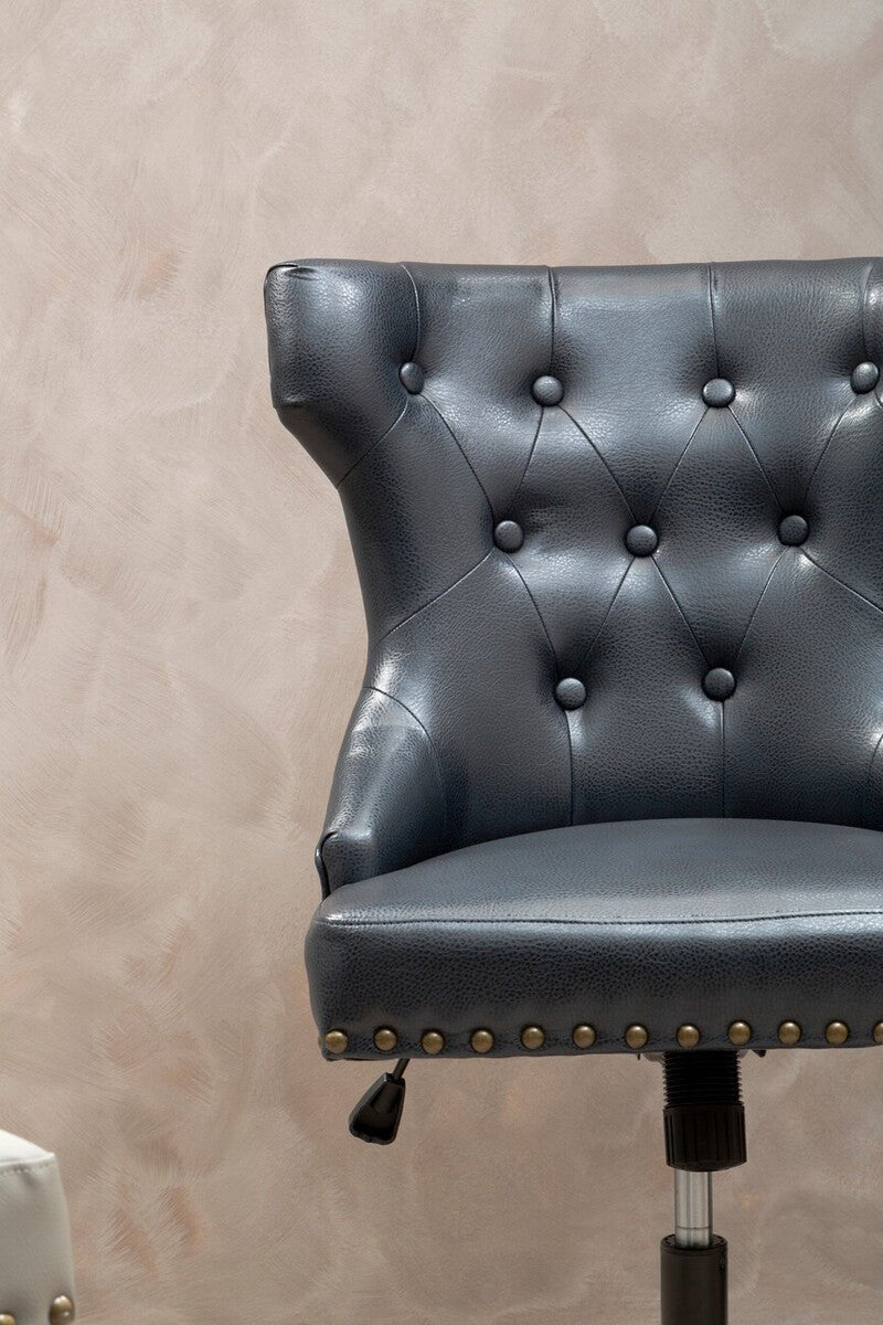 Walson Black Leather Effect Home Office Chair 10 - Online Bedrooms