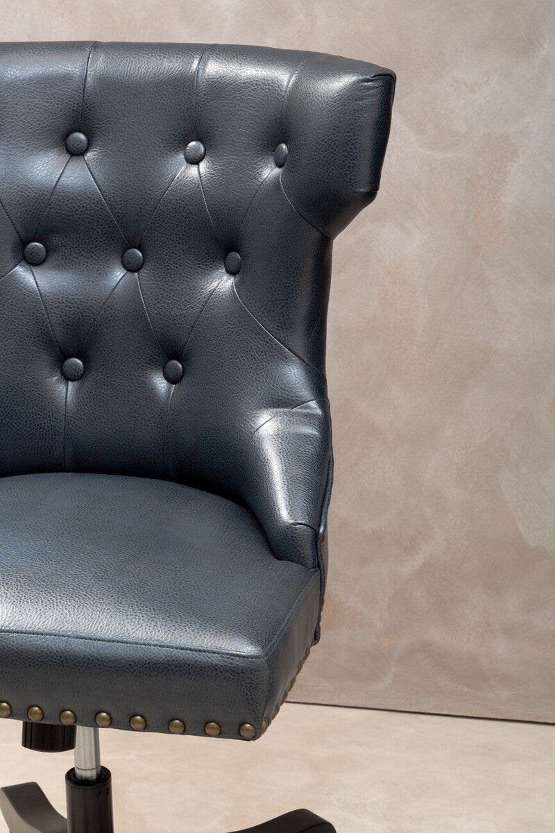 Walson Black Leather Effect Home Office Chair 11 - Online Bedrooms