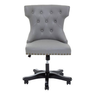 Walson Grey Leather Effect Home Office Chair 8 - Online Bedrooms