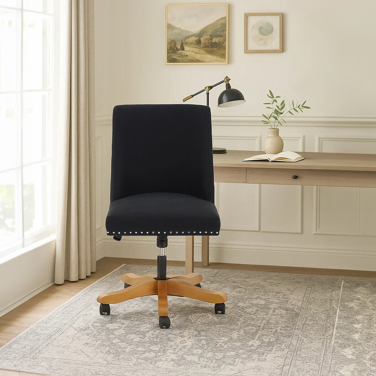 Washington Black Home Office Chair 1 - Online Bedrooms