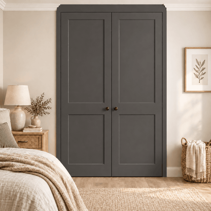 2 Door 2 Panel Shaker Front Frame Fitted Wardrobe - Widths Available 800mm - 1400mm 10 - Online Bedrooms