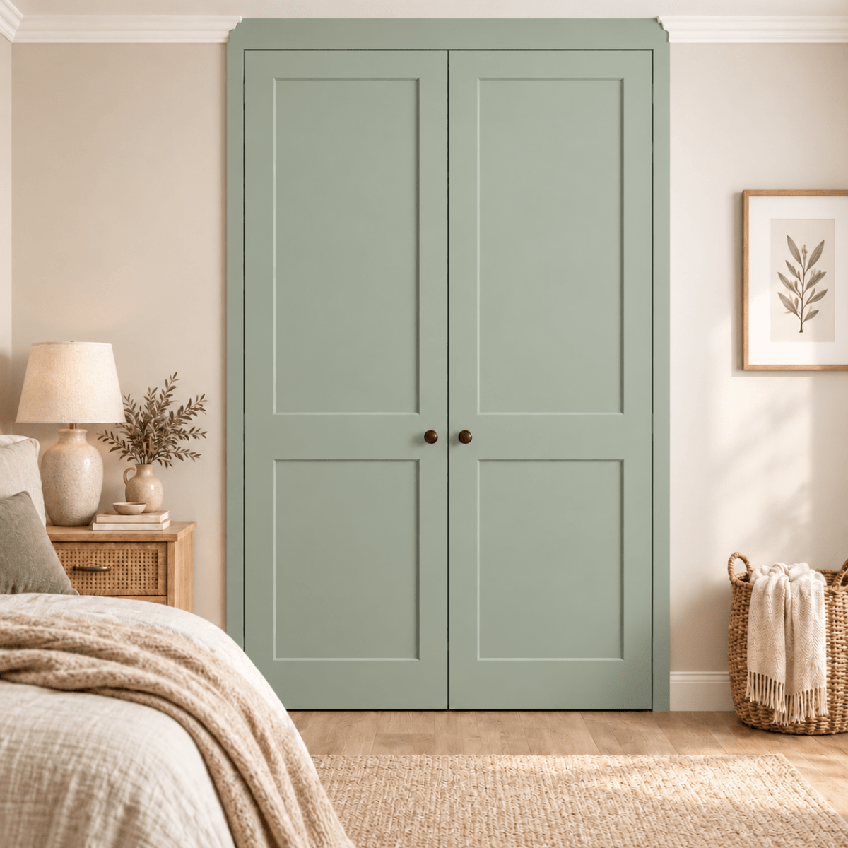 2 Door 2 Panel Shaker Front Frame Fitted Wardrobe - Widths Available 800mm - 1400mm 7 - Online Bedrooms
