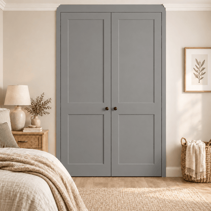 2 Door 2 Panel Shaker Front Frame Fitted Wardrobe - Widths Available 800mm - 1400mm 9 - Online Bedrooms