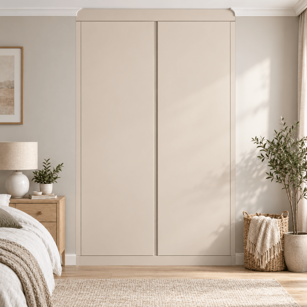 2 Door Handleless Front Frame Fitted Wardrobe - Widths Available 800mm - 1400mm 1 - Online Bedrooms
