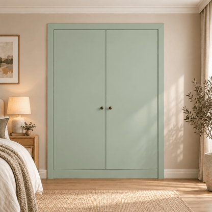 2 Door Modern Slab Front Frame Fitted Wardrobe - Widths Available 800mm - 1400mm 11 - Online Bedrooms
