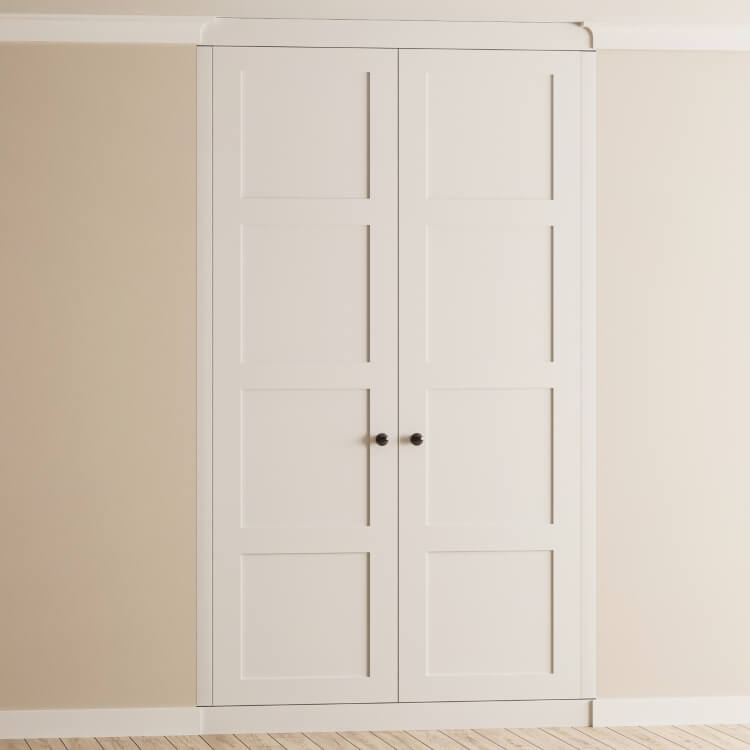 2 Doors Face Frame Fitted Wardrobe - Widths Available 800mm - 1400mm 6 - Online Bedrooms