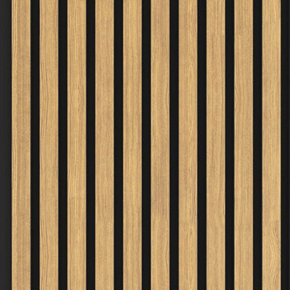 2400mm x 600mm Engineered Real Wood Veneer Slatted MDF Core Wall Panels With Acoustic Felt 2 - Online Bedrooms