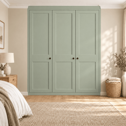 3 Door 2 Panel Shaker Front Frame Fitted Wardrobe - Widths Available 1401mm - 2000mm 10 - Online Bedrooms