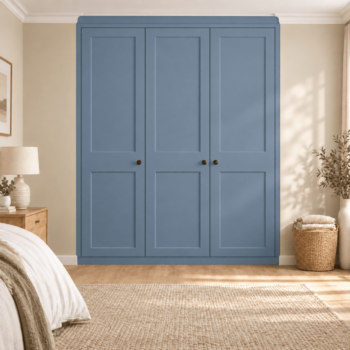 3 Door 2 Panel Shaker Front Frame Fitted Wardrobe - Widths Available 1401mm - 2000mm 13 - Online Bedrooms