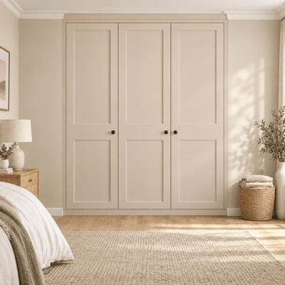 3 Door 2 Panel Shaker Front Frame Fitted Wardrobe - Widths Available 1401mm - 2000mm 1 - Online Bedrooms