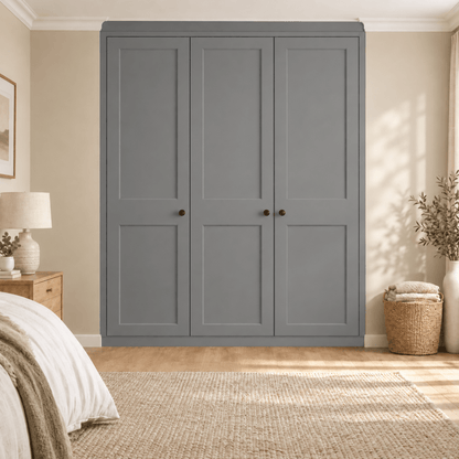 3 Door 2 Panel Shaker Front Frame Fitted Wardrobe - Widths Available 1401mm - 2000mm 11 - Online Bedrooms