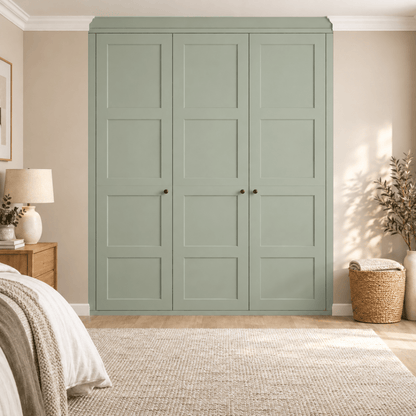 3 Door 4 Panel Shaker Front Frame Fitted Wardrobe - Widths Available 1401mm - 2000mm 10 - Online Bedrooms