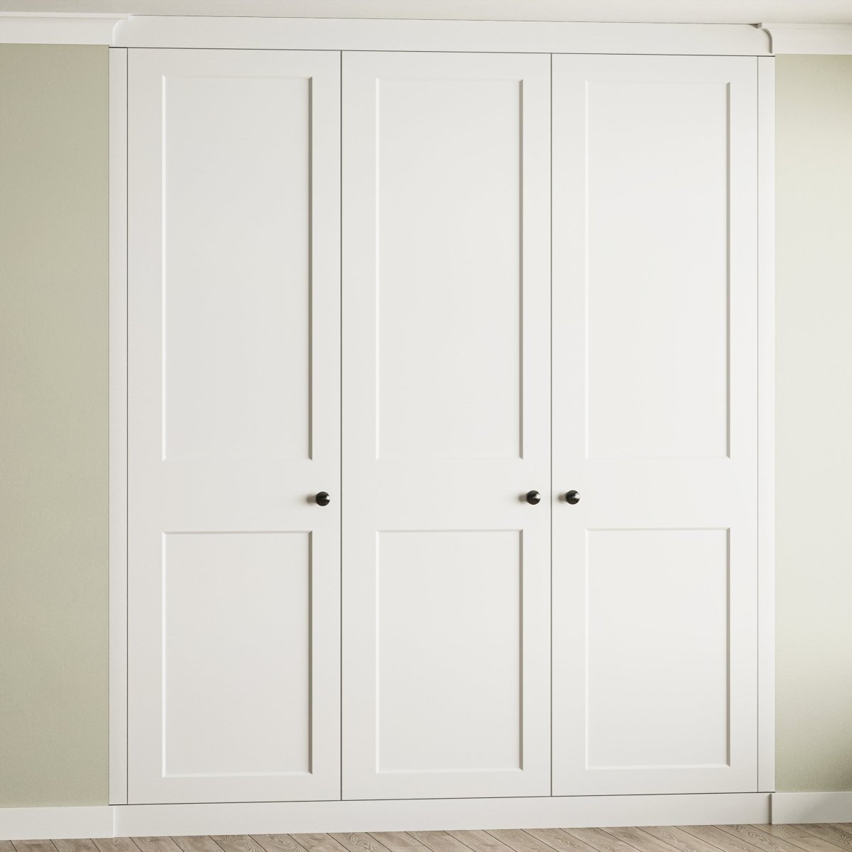 3 Door Face Frame Fitted Wardrobe - Widths Available 1401mm - 2000mm 1 - Online Bedrooms