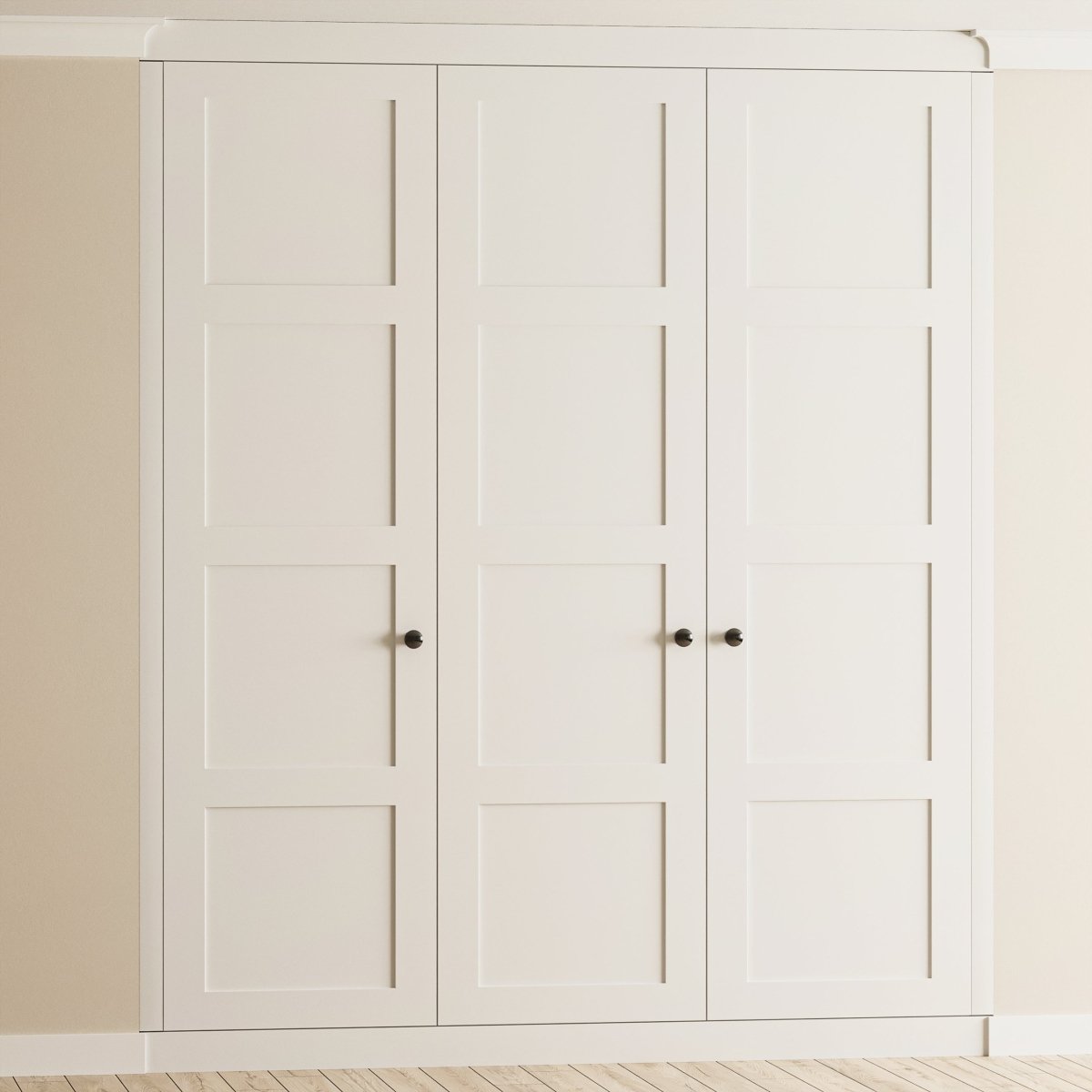 3 Door Face Frame Fitted Wardrobe - Widths Available 1401mm - 2000mm 4 - Online Bedrooms