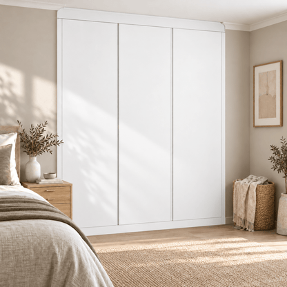 3 Door Handleless Front Frame Fitted Wardrobe - Widths Available 1401mm - 2000mm 12 - Online Bedrooms