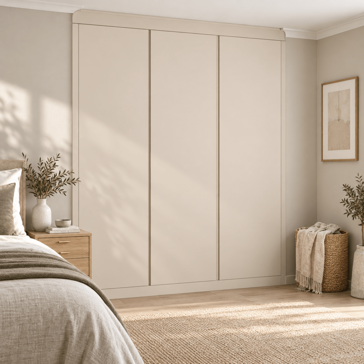 3 Door Handleless Front Frame Fitted Wardrobe - Widths Available 1401mm - 2000mm 1 - Online Bedrooms