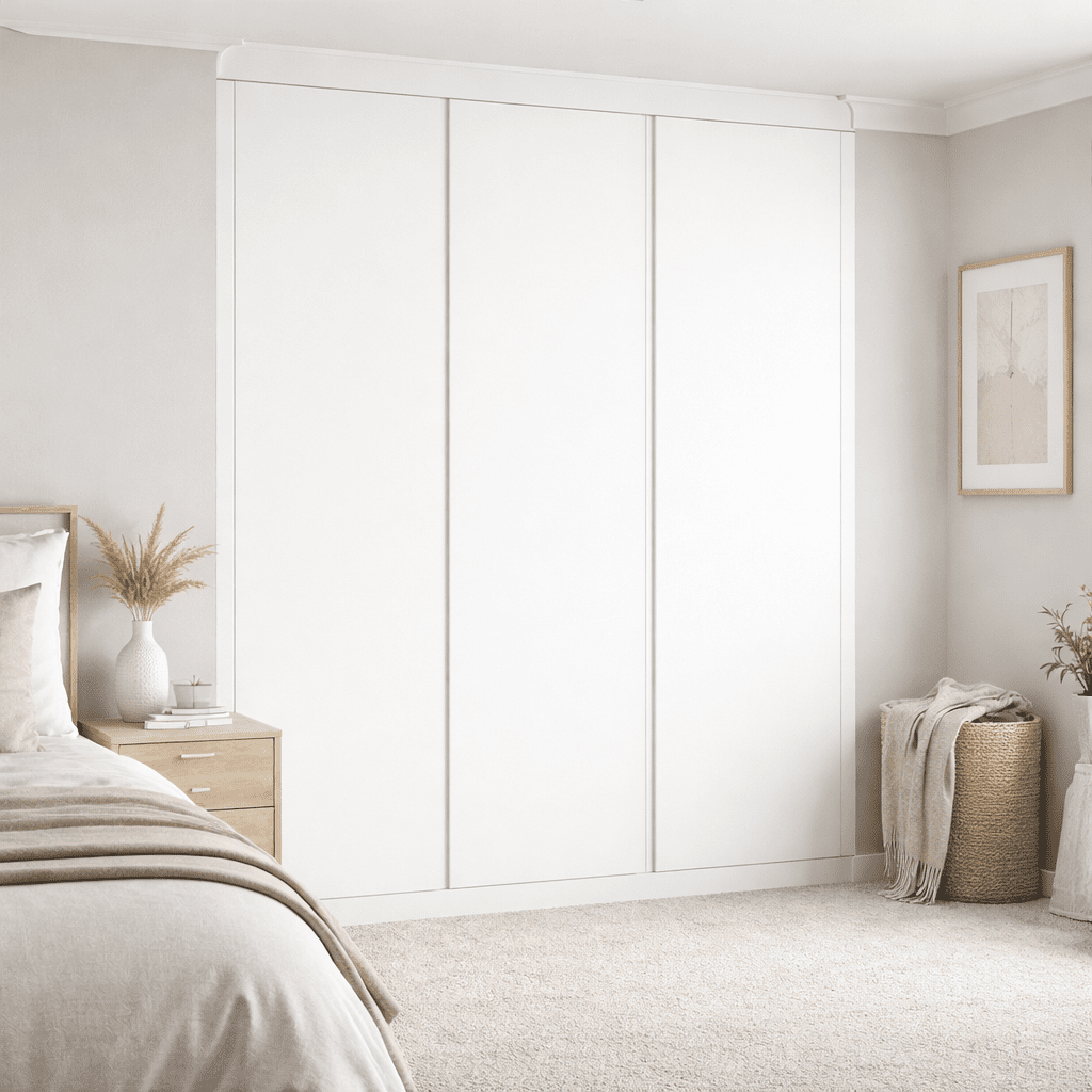 3 Door Handleless Front Frame Fitted Wardrobe - Widths Available 1401mm - 2000mm 1 - Online Bedrooms