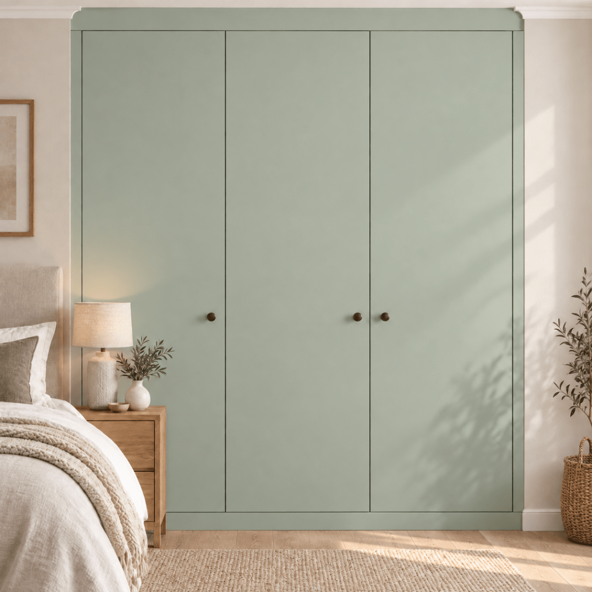 3 Door Modern Slab Front Frame Fitted Wardrobe - Widths Available 1401mm - 2000mm 10 - Online Bedrooms