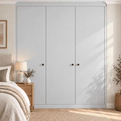 3 Door Modern Slab Front Frame Fitted Wardrobe - Widths Available 1401mm - 2000mm 7 - Online Bedrooms