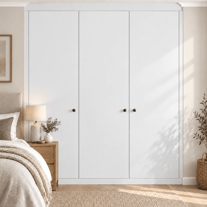3 Door Modern Slab Front Frame Fitted Wardrobe - Widths Available 1401mm - 2000mm 9 - Online Bedrooms