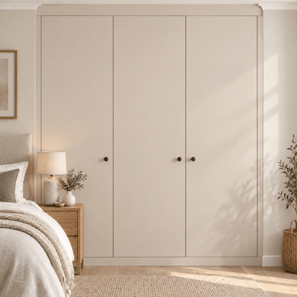 3 Door Modern Slab Front Frame Fitted Wardrobe - Widths Available 1401mm - 2000mm 1 - Online Bedrooms