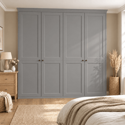 4 Door 2 Panel Shaker Front Frame Fitted Wardrobe - Widths Available 2001 - 2600mm 13 - Online Bedrooms