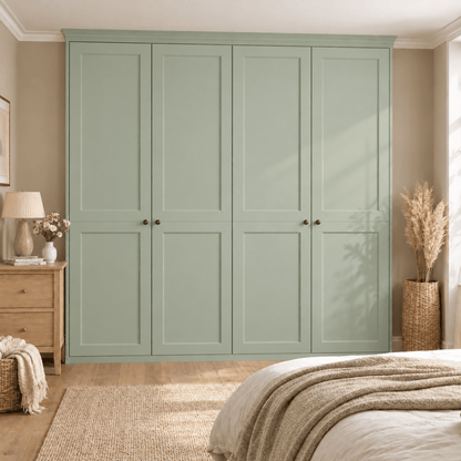 4 Door 2 Panel Shaker Front Frame Fitted Wardrobe - Widths Available 2001 - 2600mm 8 - Online Bedrooms