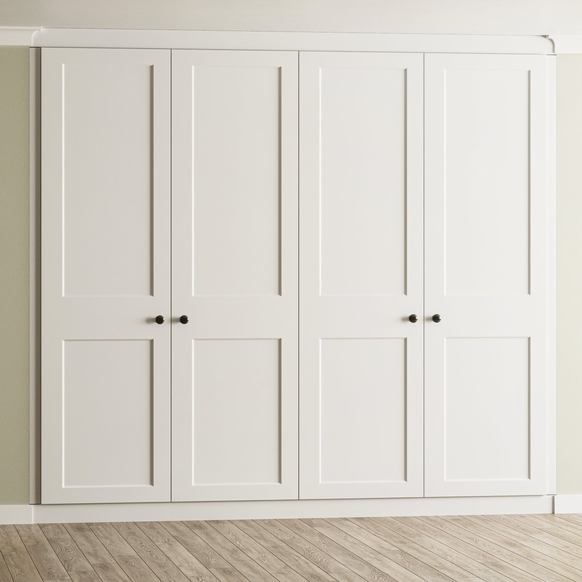 4 Door Face Frame Fitted Wardrobe - Widths Available 2001 - 2600mm 1 - Online Bedrooms