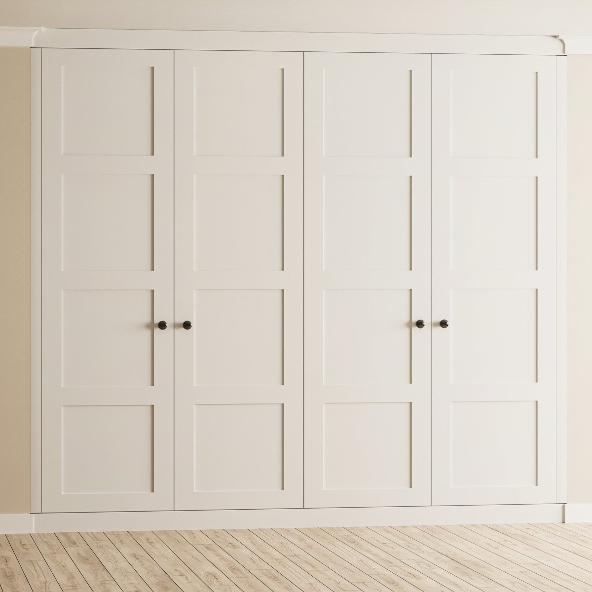4 Door Face Frame Fitted Wardrobe - Widths Available 2001 - 2600mm 6 - Online Bedrooms