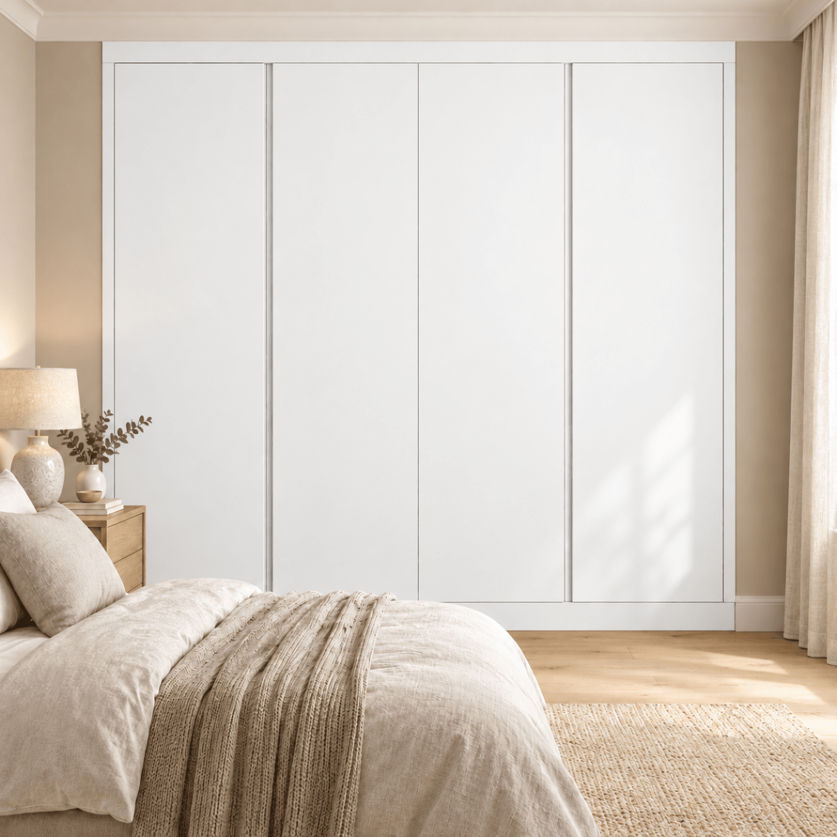 4 Door Handleless Front Frame Fitted Wardrobe - Widths Available 2001 - 2600mm 14 - Online Bedrooms