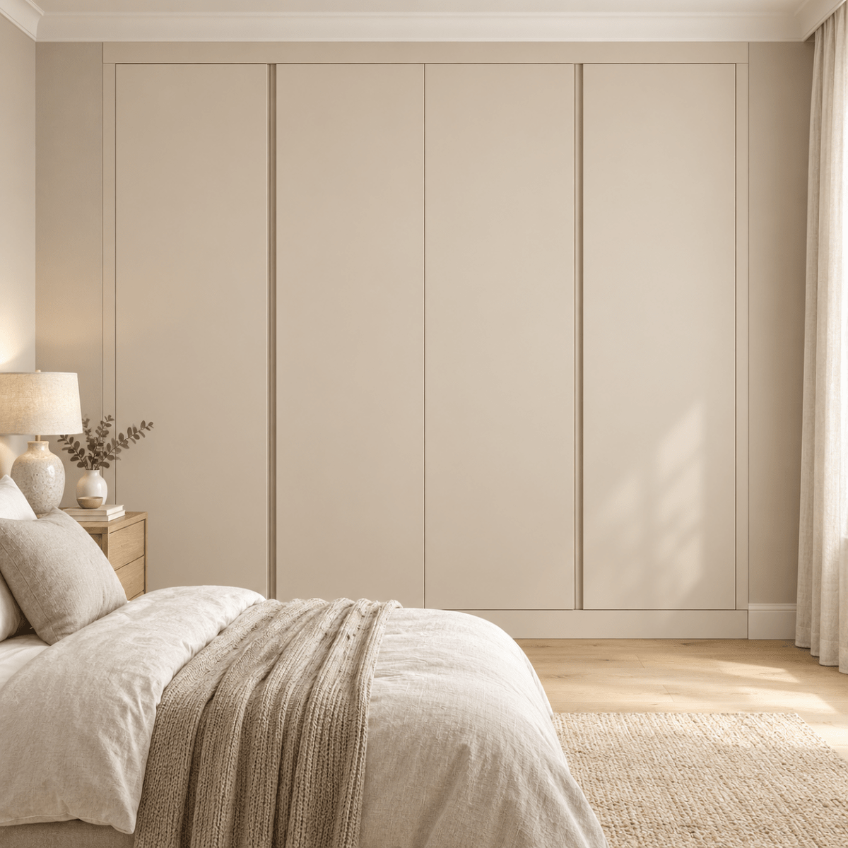 4 Door Handleless Front Frame Fitted Wardrobe - Widths Available 2001 - 2600mm 1 - Online Bedrooms