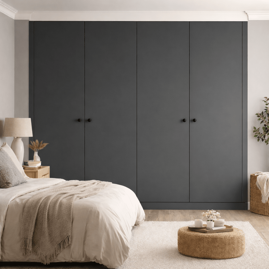 4 Door Modern Slab Front Frame Fitted Wardrobe - Widths Available 2001 - 2600mm 12 - Online Bedrooms