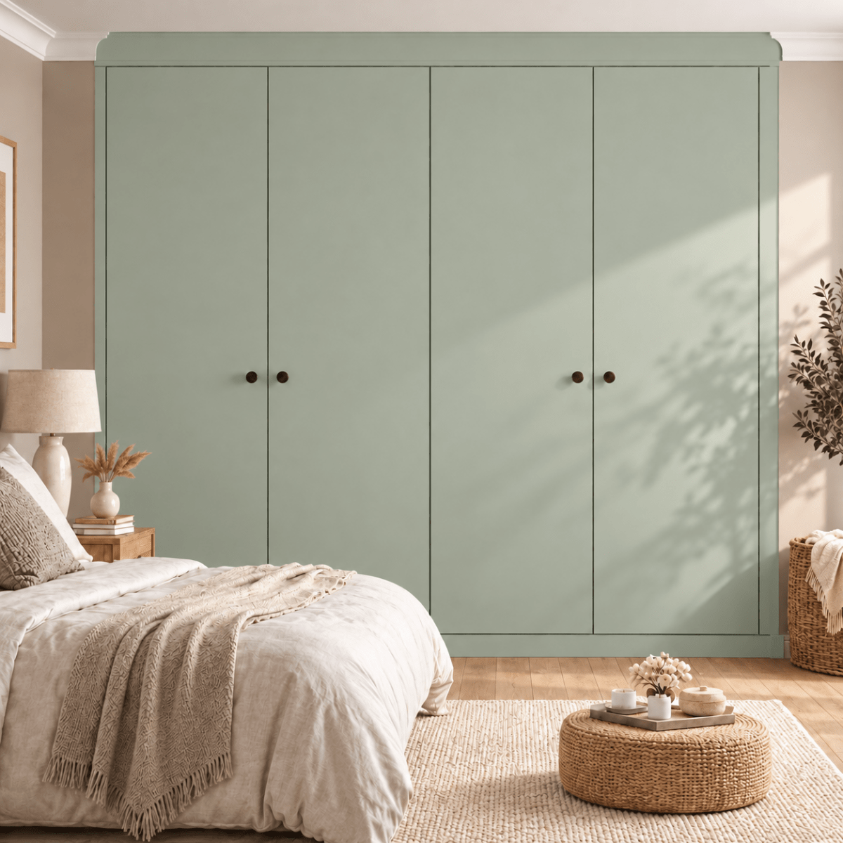 4 Door Modern Slab Front Frame Fitted Wardrobe - Widths Available 2001 - 2600mm 13 - Online Bedrooms