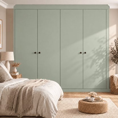 4 Door Modern Slab Front Frame Fitted Wardrobe - Widths Available 2001 - 2600mm 13 - Online Bedrooms
