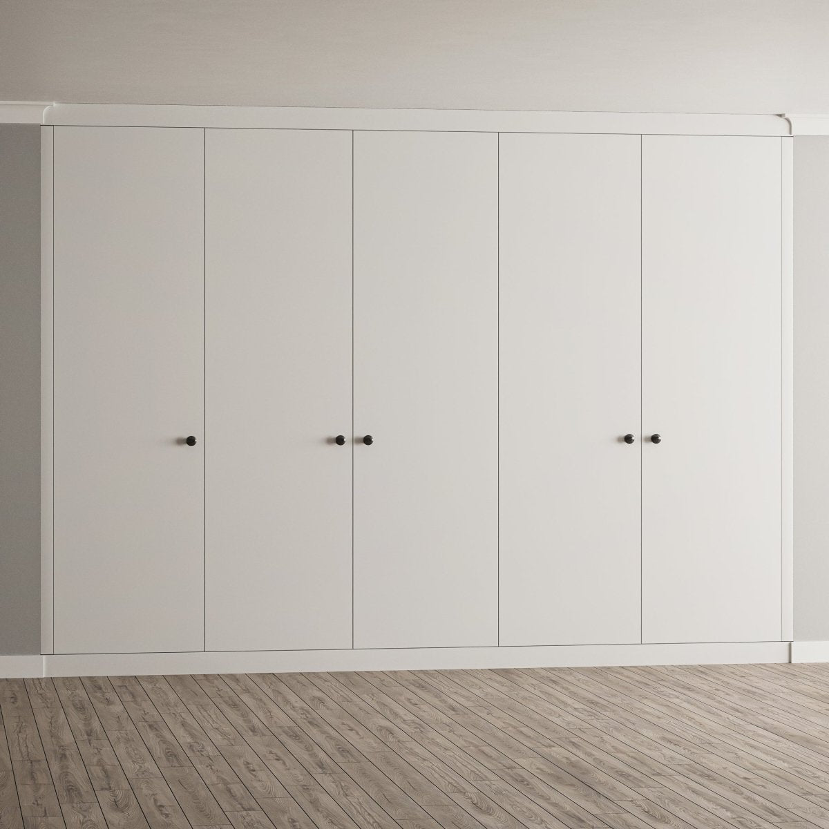 5 Door Face Frame Fitted Wardrobe - Widths Available 2601 - 3200mm 5 - Online Bedrooms