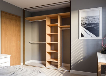5 Door Face Frame Fitted Wardrobe - Widths Available 2601 - 3200mm 5 - Online Bedrooms